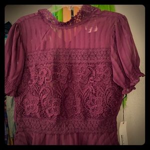 Beautiful purple lace fitted top